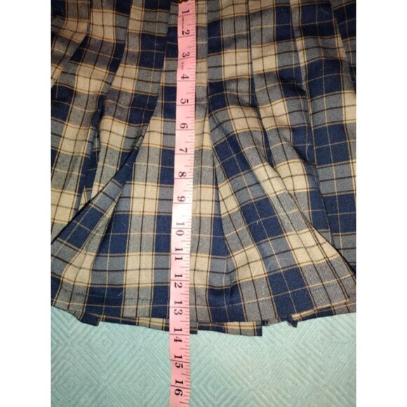 Forever 21 skater skirt brown plaid size S - Picture 4 of 6